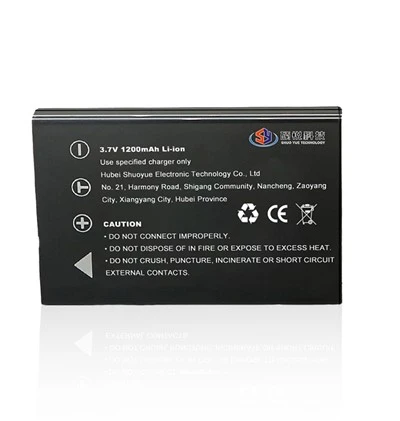 Noņemamas uzlādējamas litija baterijas, kas īpaši paredzētas kamerām, pielāgojamas no 200mAh līdz 1200mAh